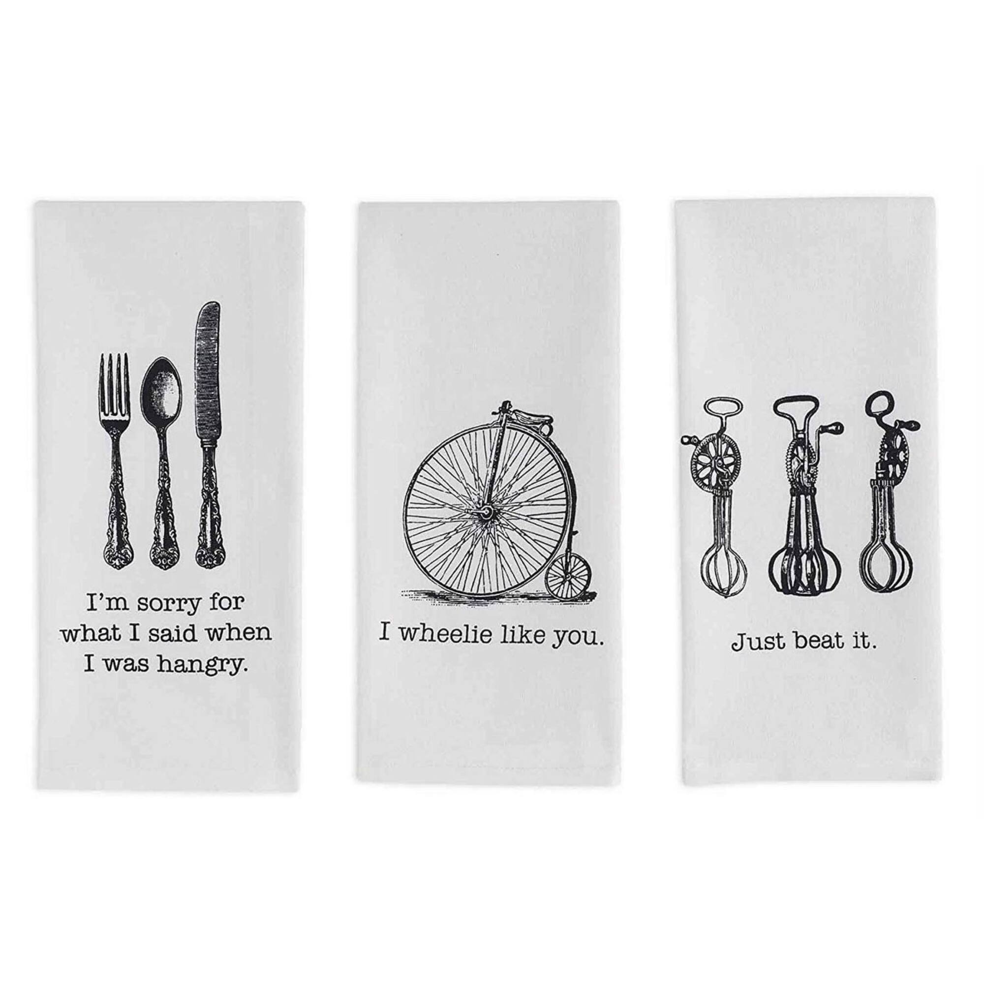 DII® Assorted Vintage Print Dishtowel Set